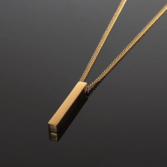 Rectangle Bar Necklace - Picture 2 of 4